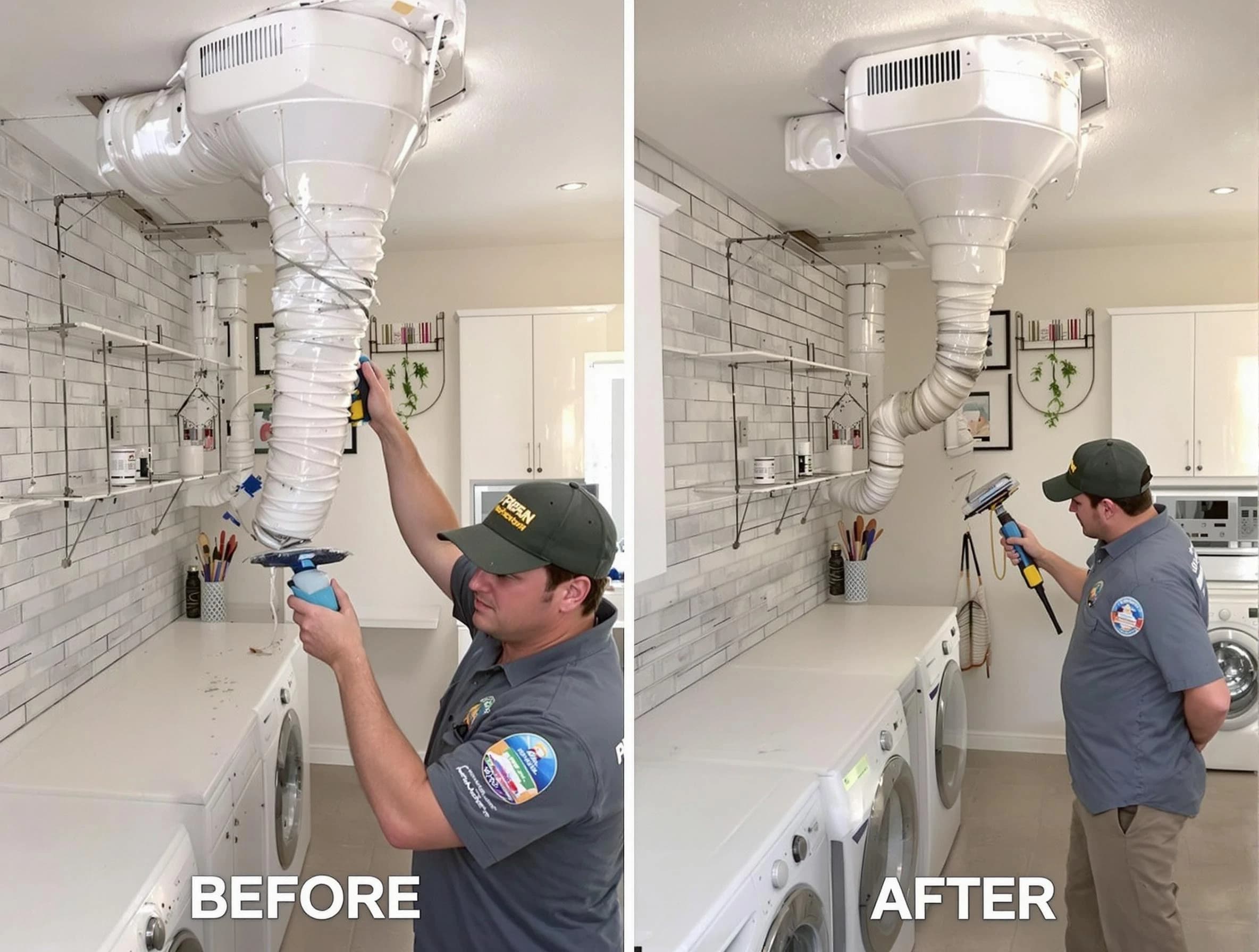 Professional dryer exhaust vent cleaning by Wellsville Dryer Vent Cleaning in Wellsville